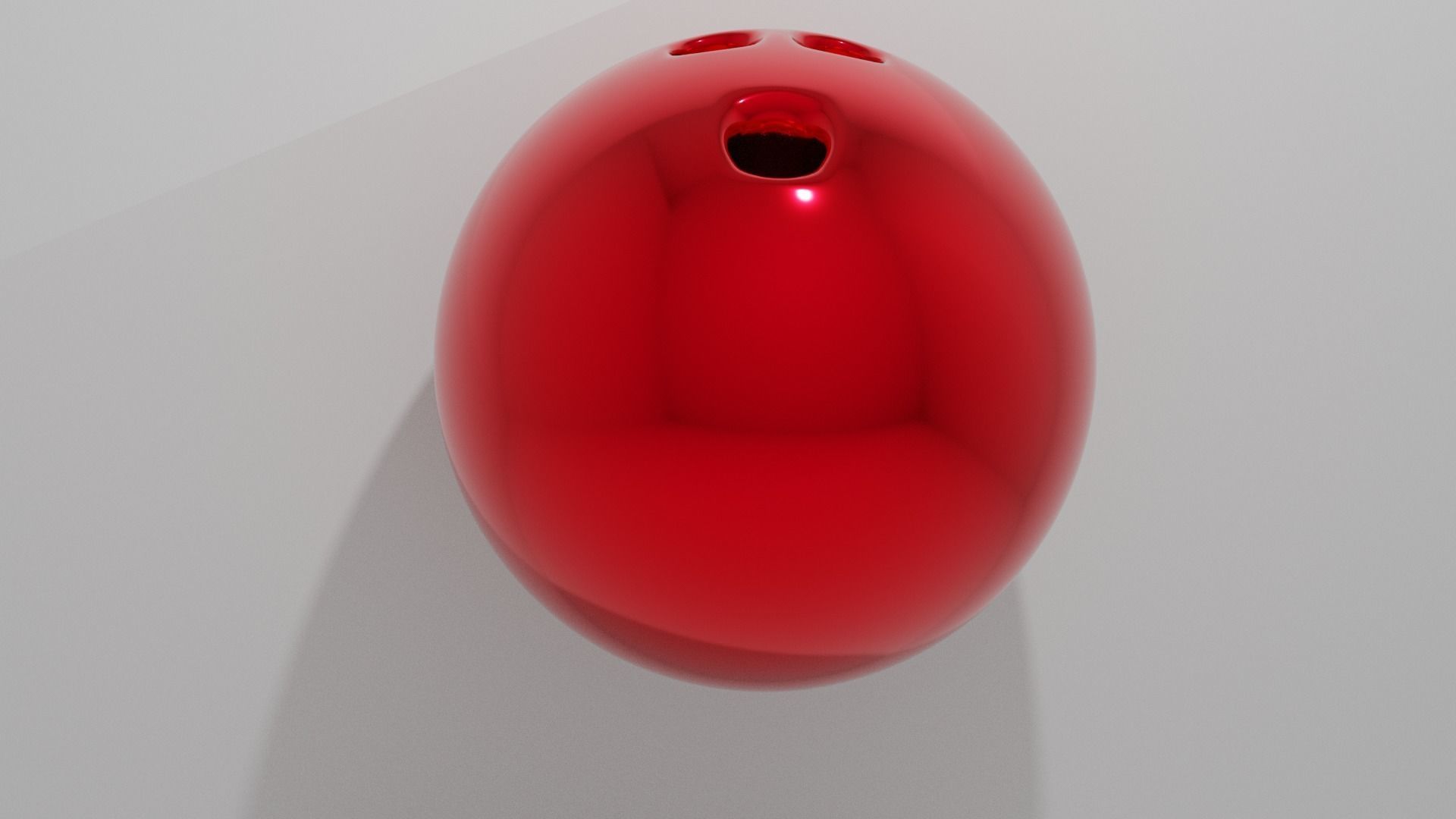 Red Bowling Ball 3D model_1