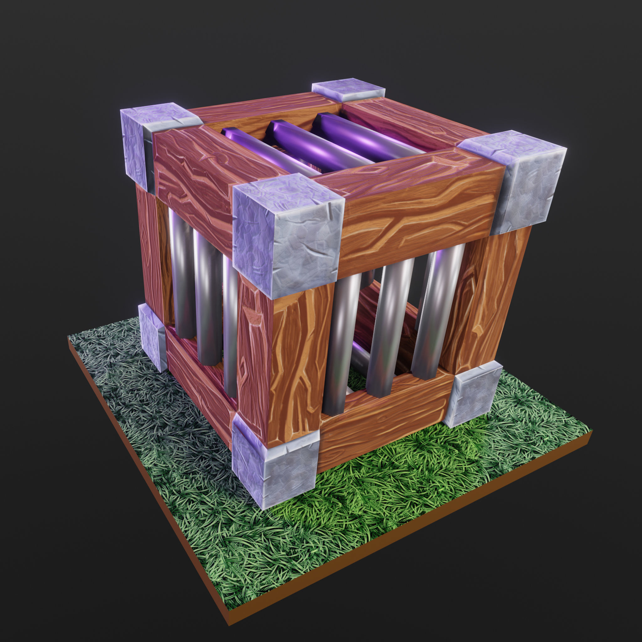 Basic Cubes Low-poly 3D model_4