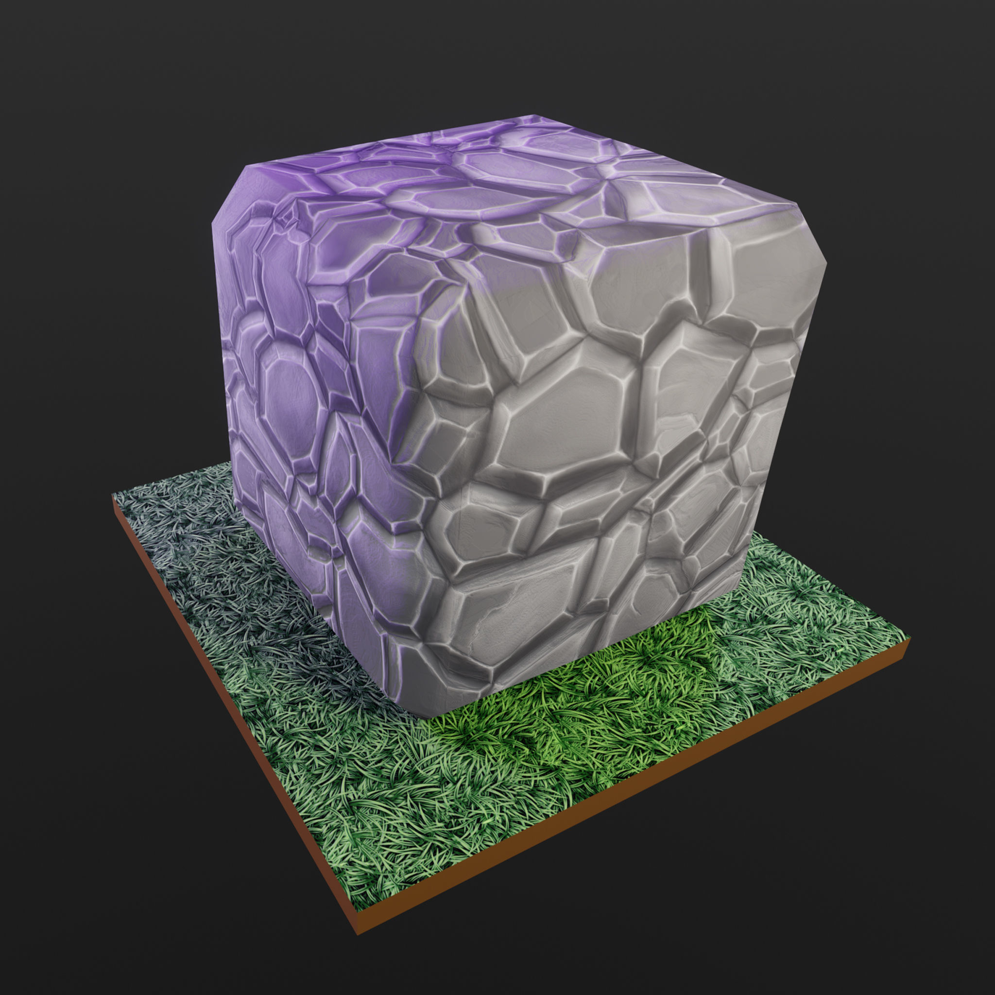 Basic Cubes Low-poly 3D model_2