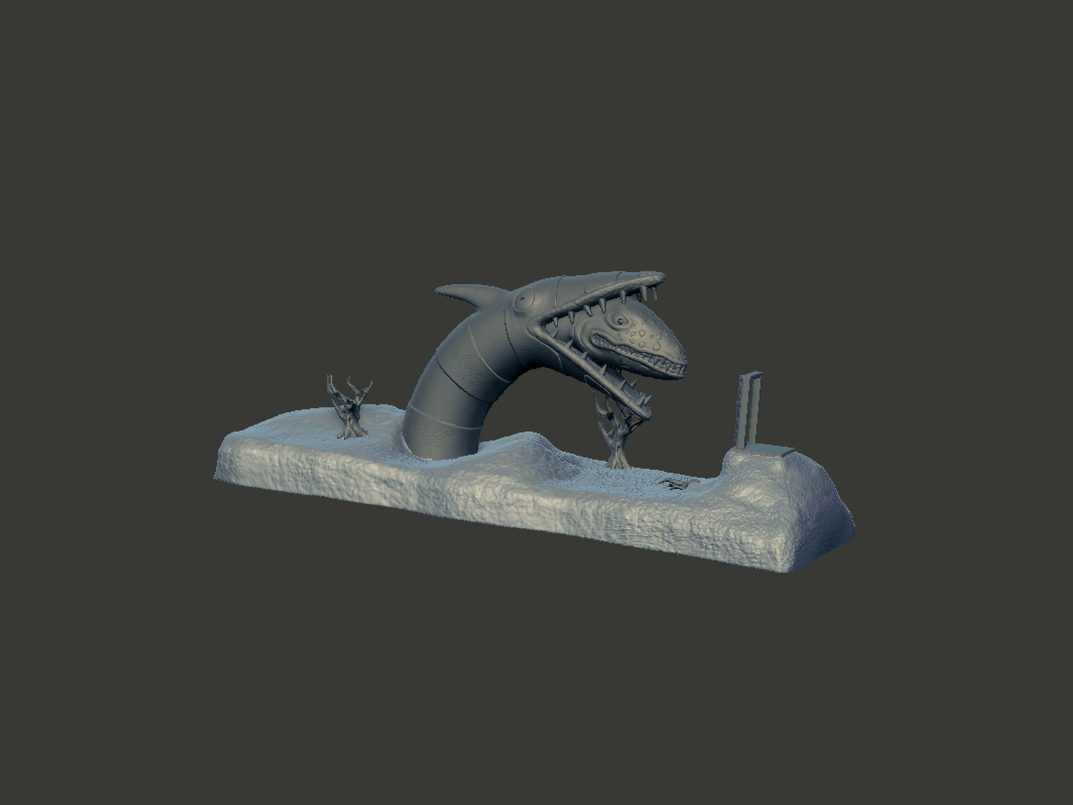 Beetlejuice Sandworm Diorama 3D print model_15