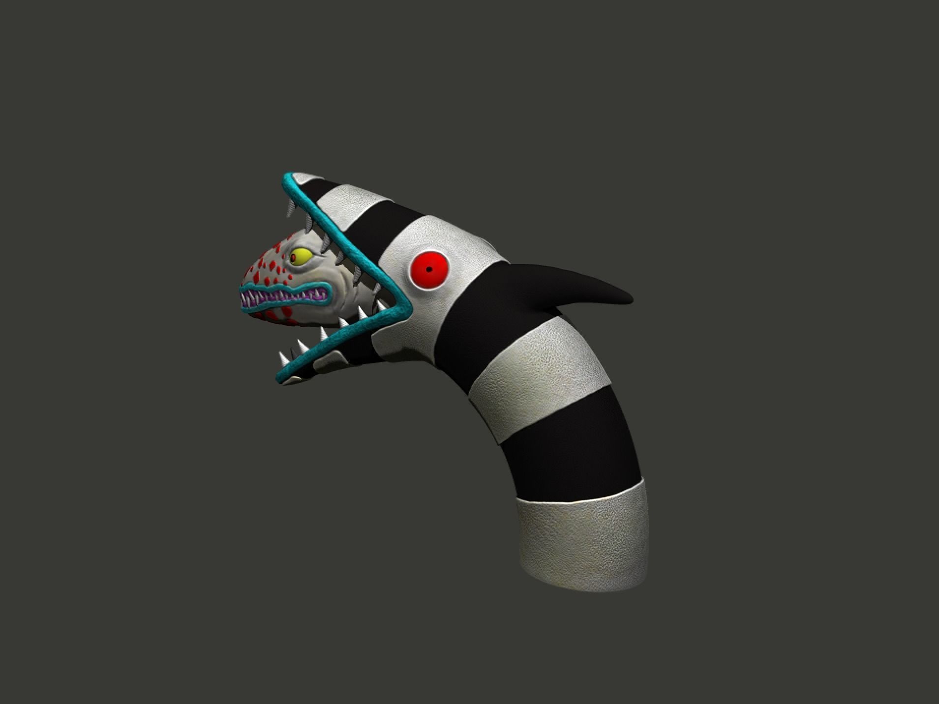 Beetlejuice Sandworm Diorama 3D print model_7