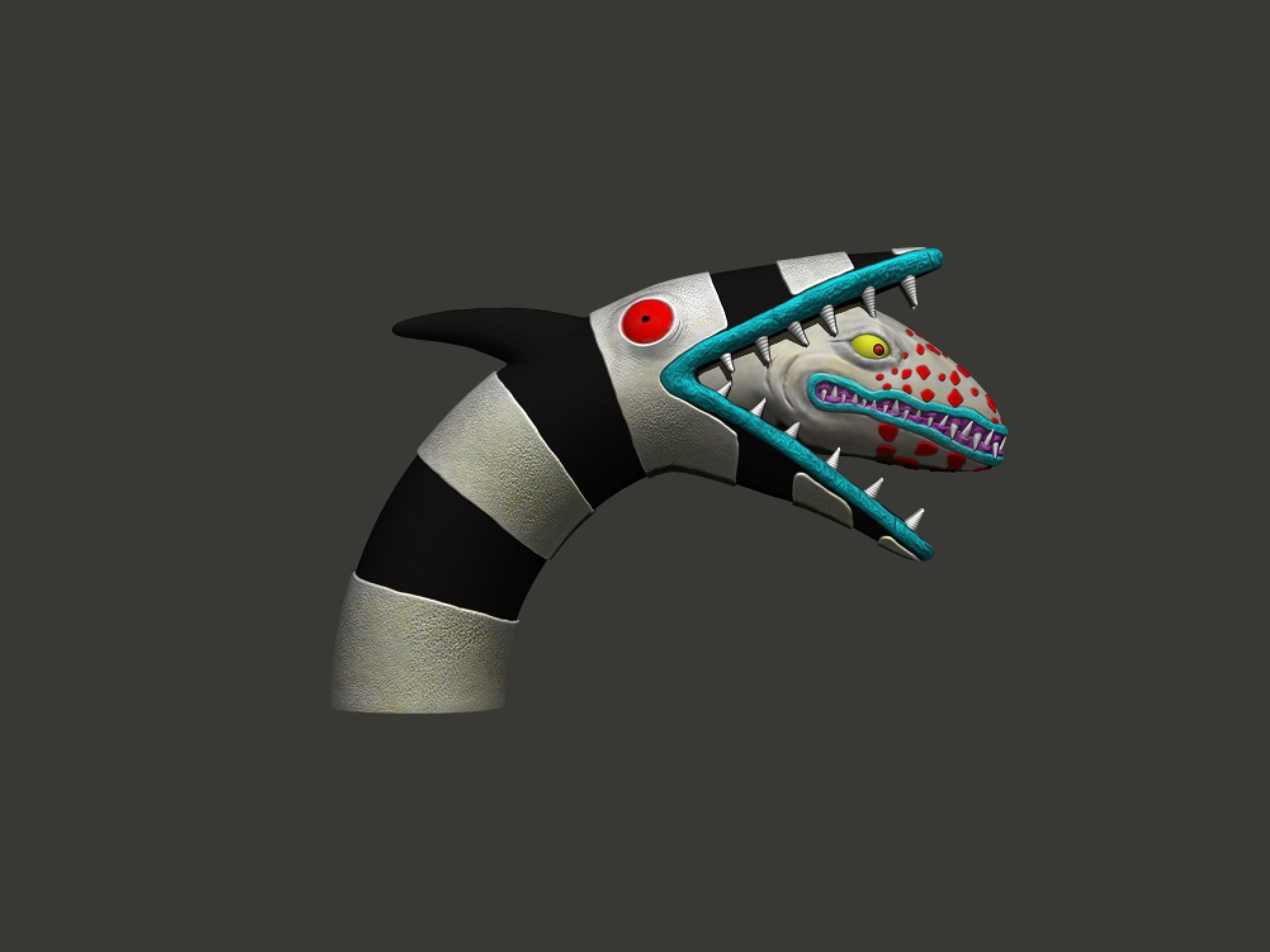 Beetlejuice Sandworm Diorama 3D print model_6