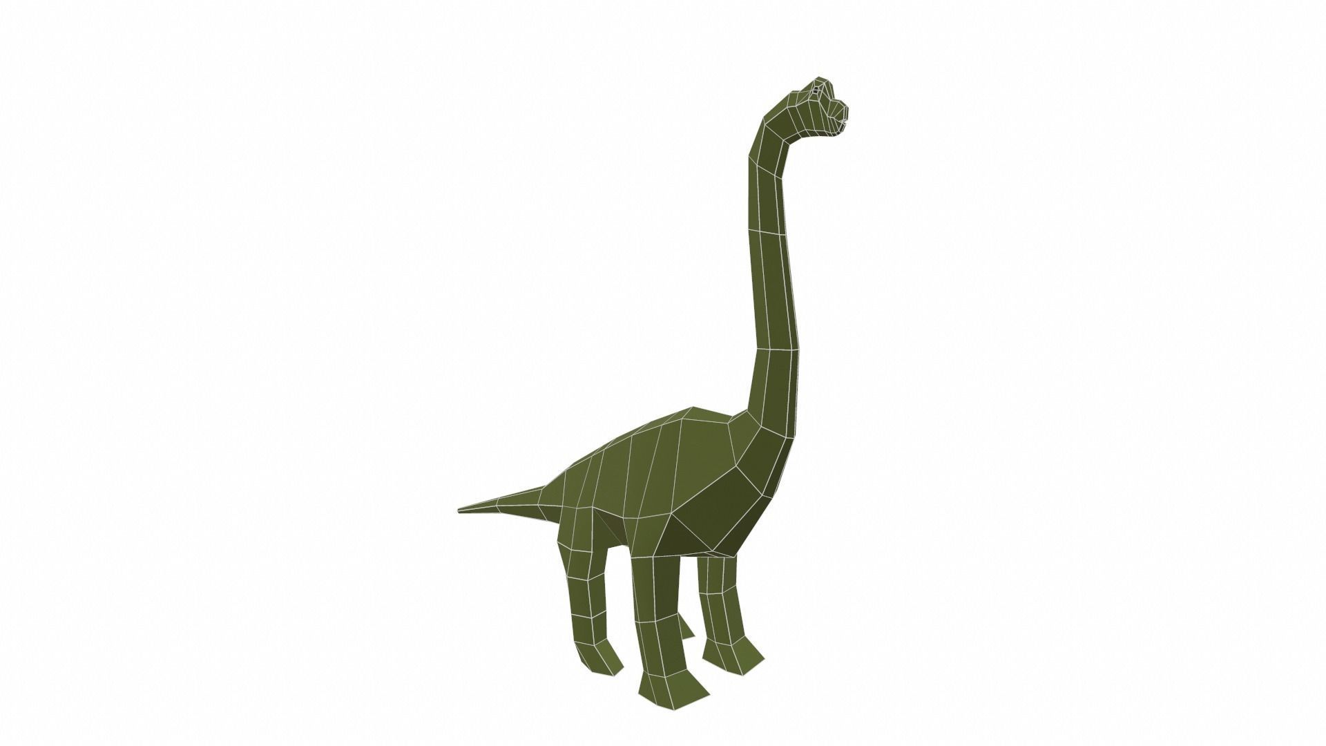 Dinosaur Brachiosaurus - 03 Low-poly 3D model_7