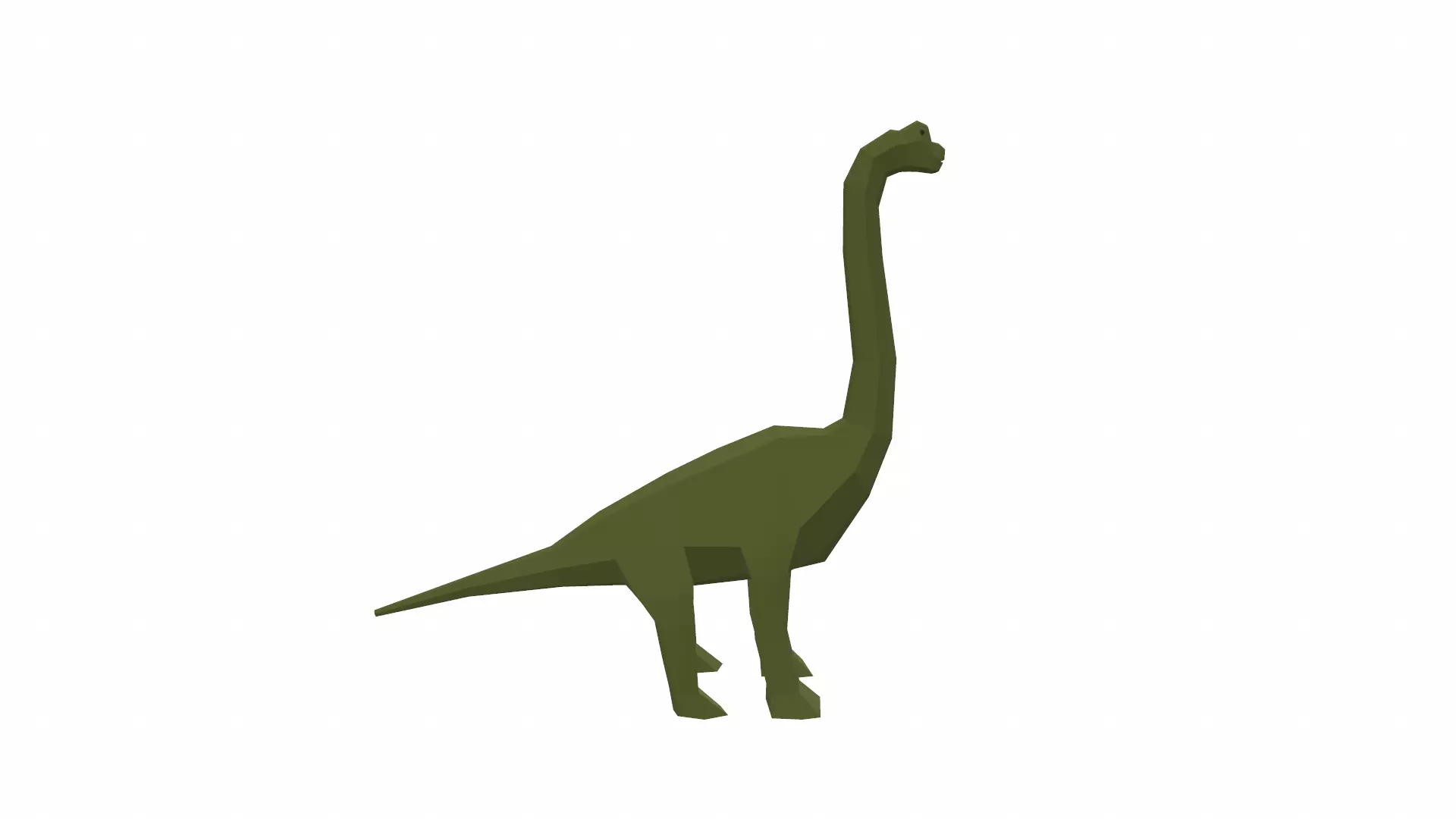 Dinosaur Brachiosaurus - 03 Low-poly 3D model_0