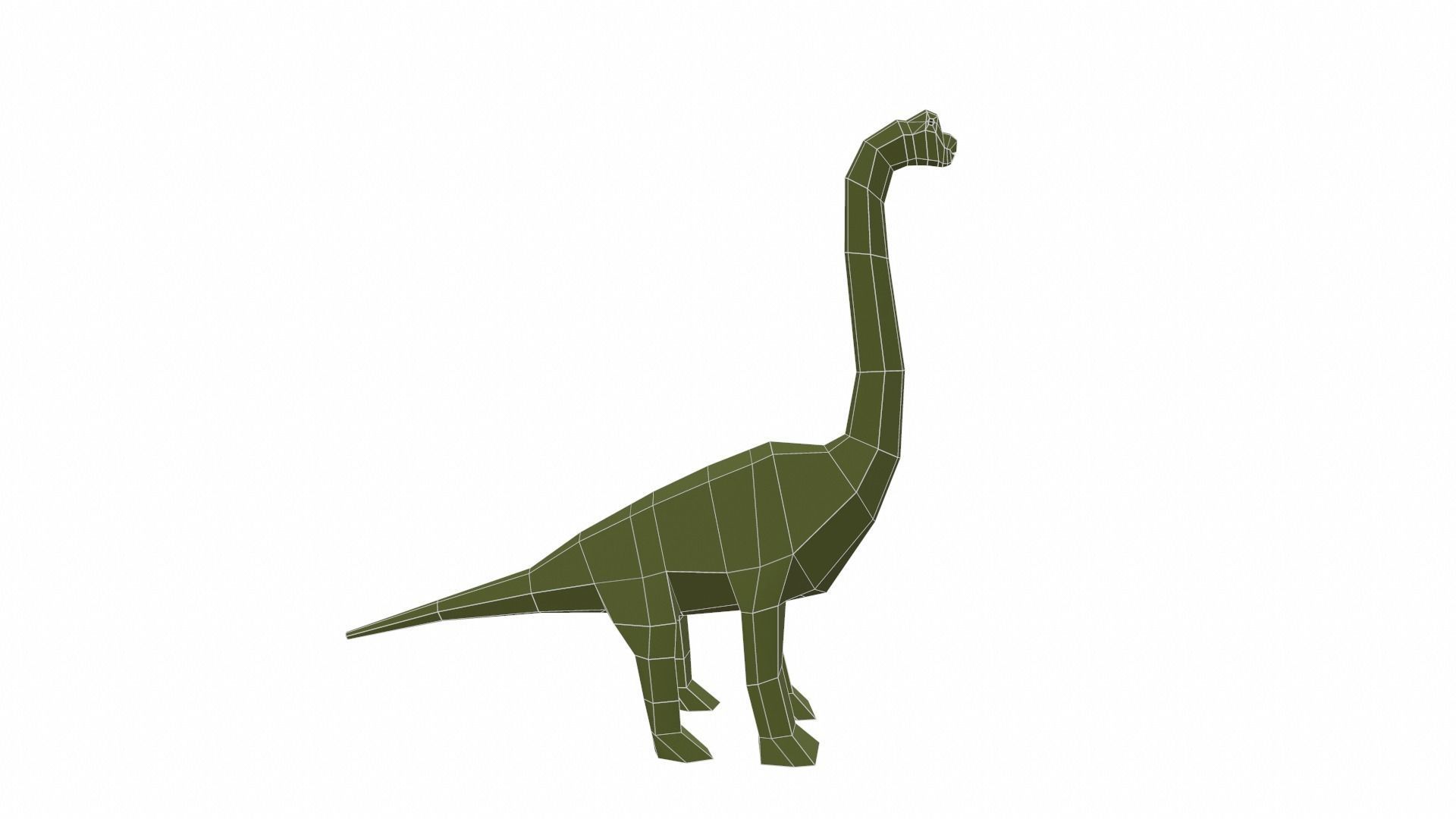 Dinosaur Brachiosaurus - 03 Low-poly 3D model_1