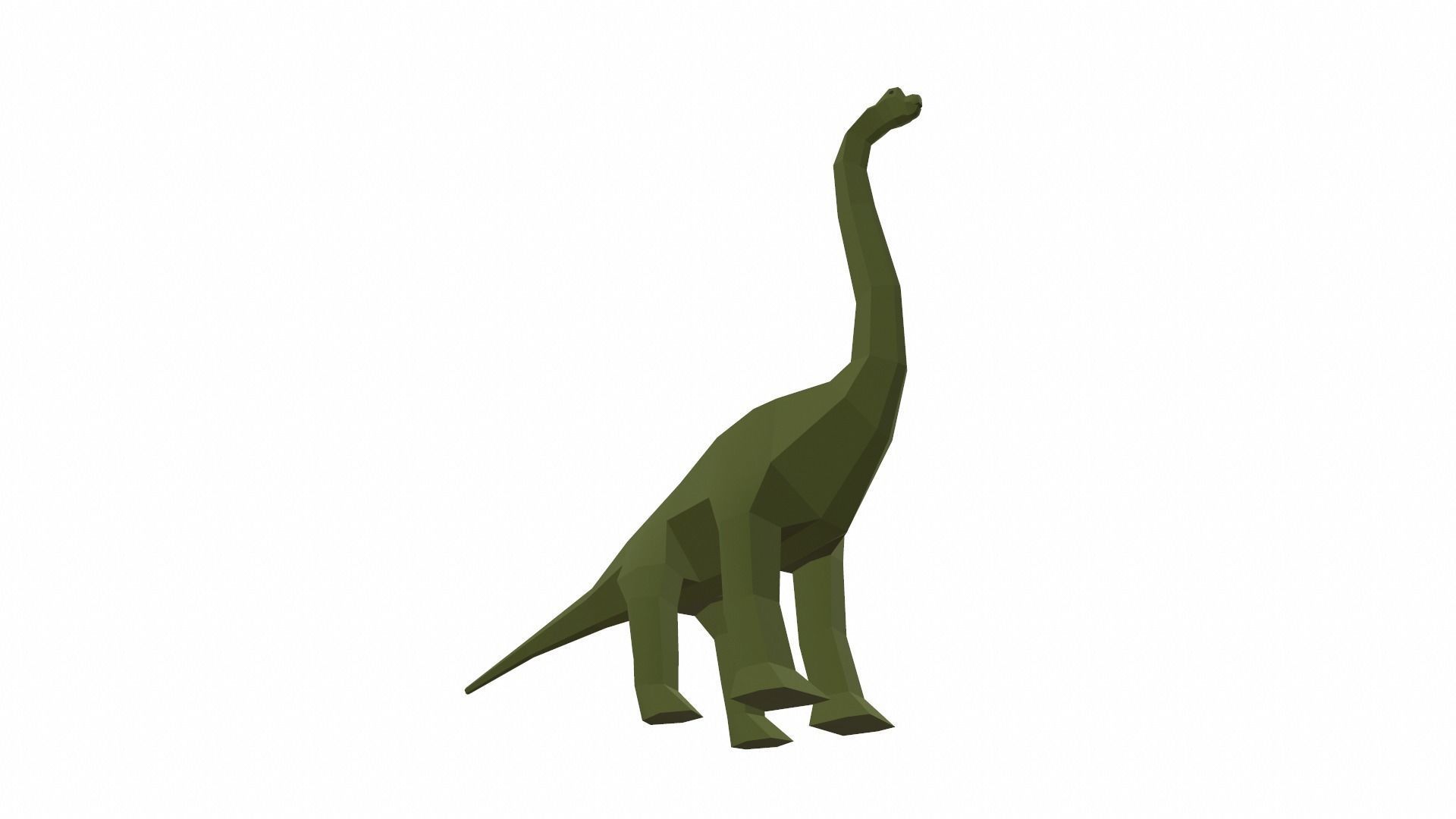 Dinosaur Brachiosaurus - 03 Low-poly 3D model_6