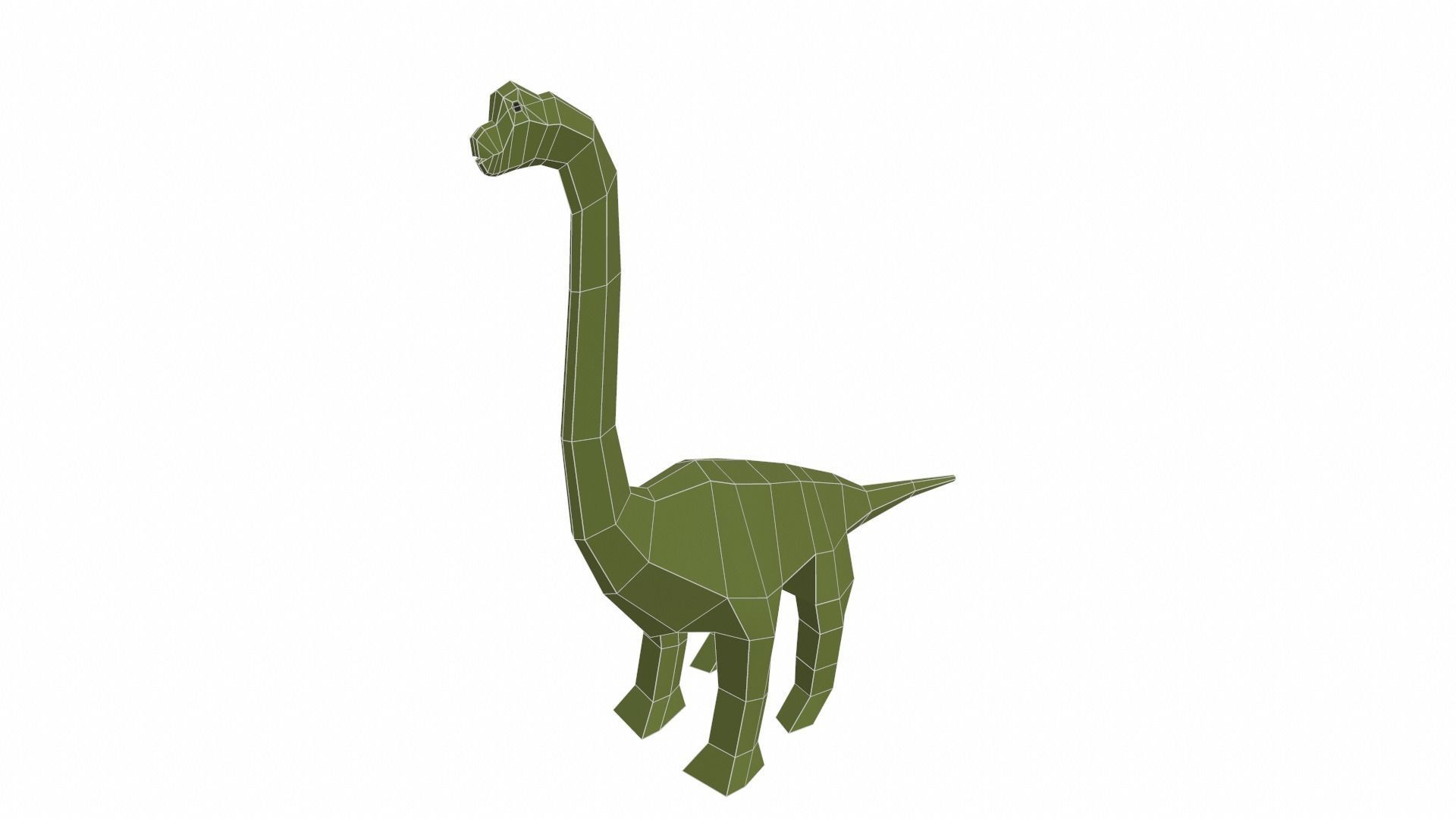 Dinosaur Brachiosaurus - 03 Low-poly 3D model_8