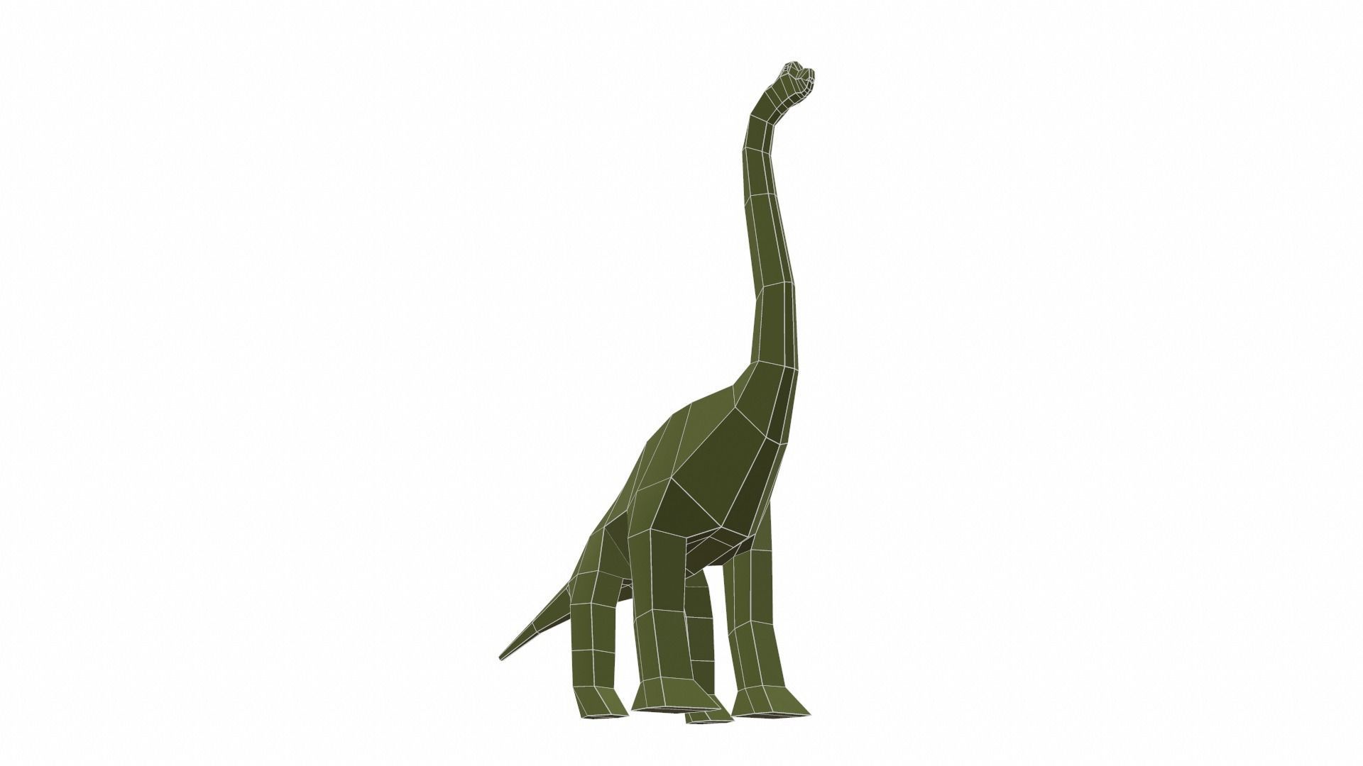 Dinosaur Brachiosaurus - 03 Low-poly 3D model_9