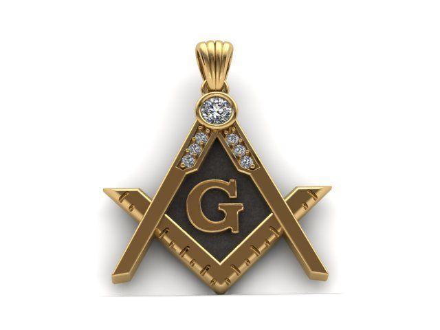 Freemasonry Masonic Pendant 3D print model_3