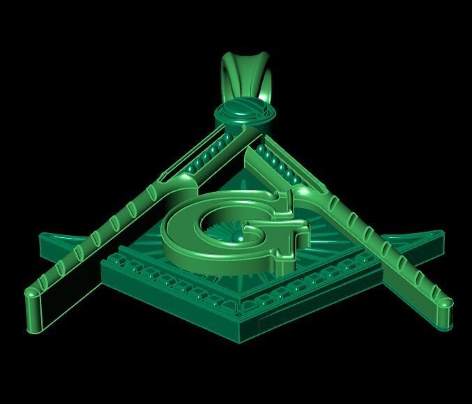 Freemasonry Masonic Pendant 3D print model_17