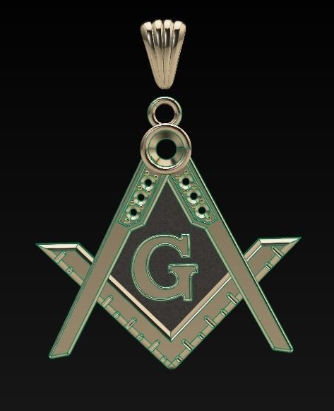 Freemasonry Masonic Pendant 3D print model_15