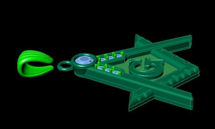 Freemasonry Masonic Pendant 3D print model_11