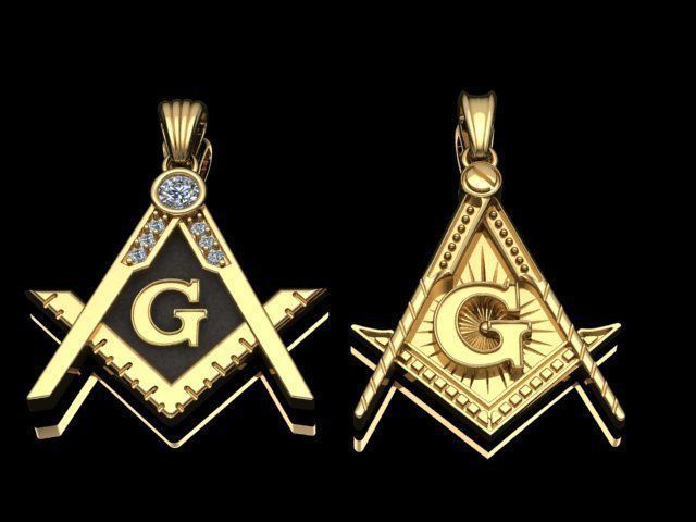 Freemasonry Masonic Pendant 3D print model_1