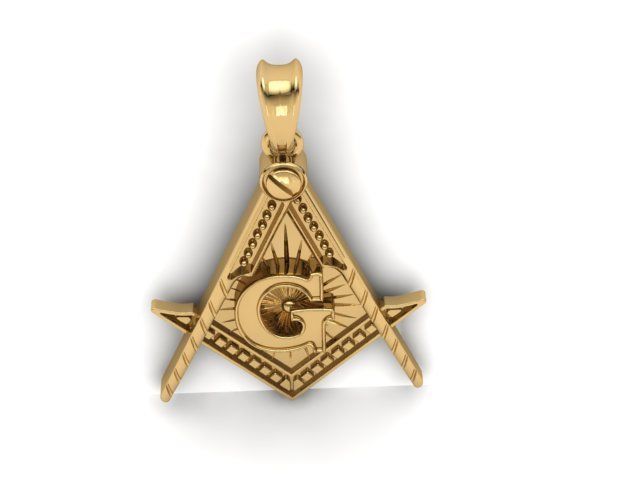 Freemasonry Masonic Pendant 3D print model_7
