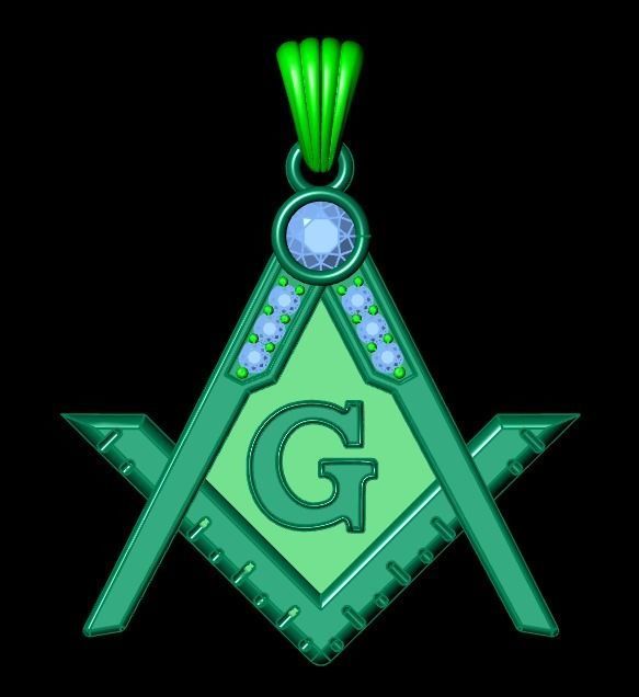 Freemasonry Masonic Pendant 3D print model_16