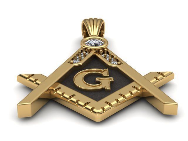 Freemasonry Masonic Pendant 3D print model_13