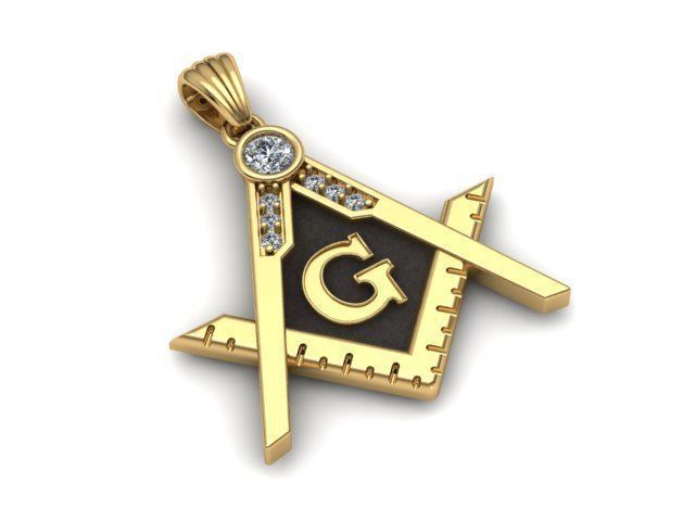 Freemasonry Masonic Pendant 3D print model_6