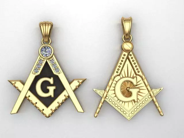 Freemasonry Masonic Pendant 3D print model_0