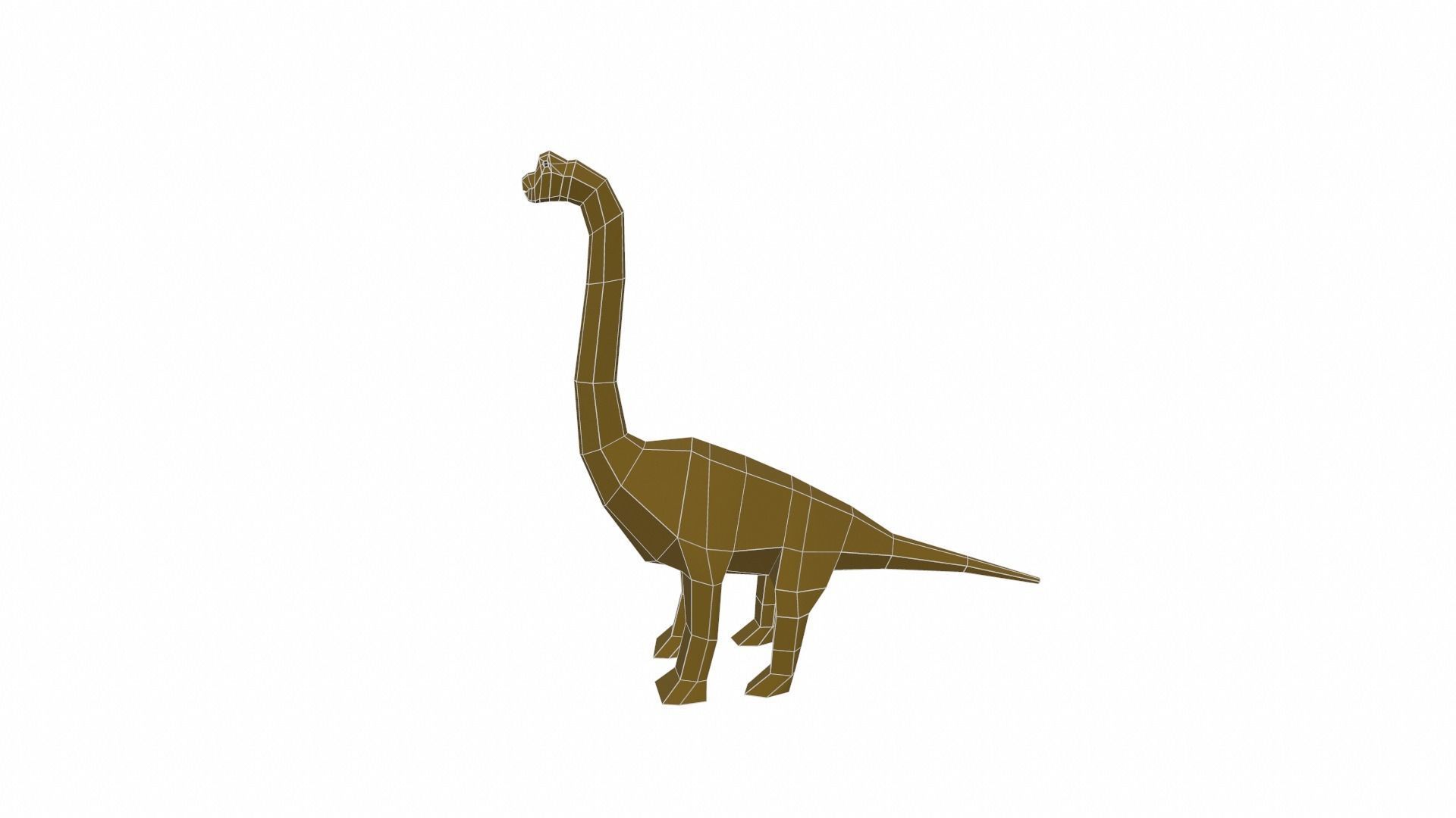 Dinosaur Brachiosaurus Low-poly 3D model_9