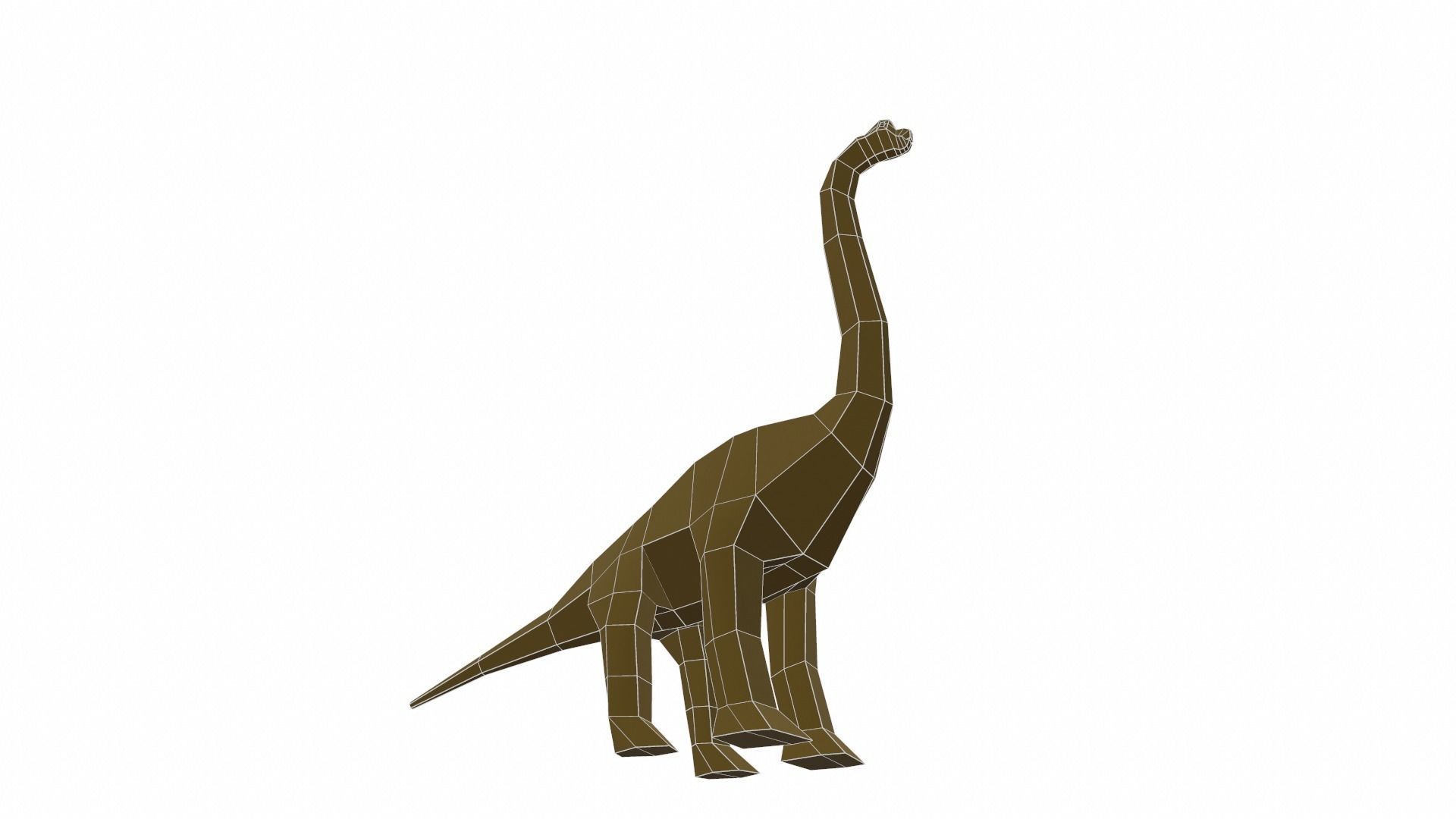 Dinosaur Brachiosaurus Low-poly 3D model_10
