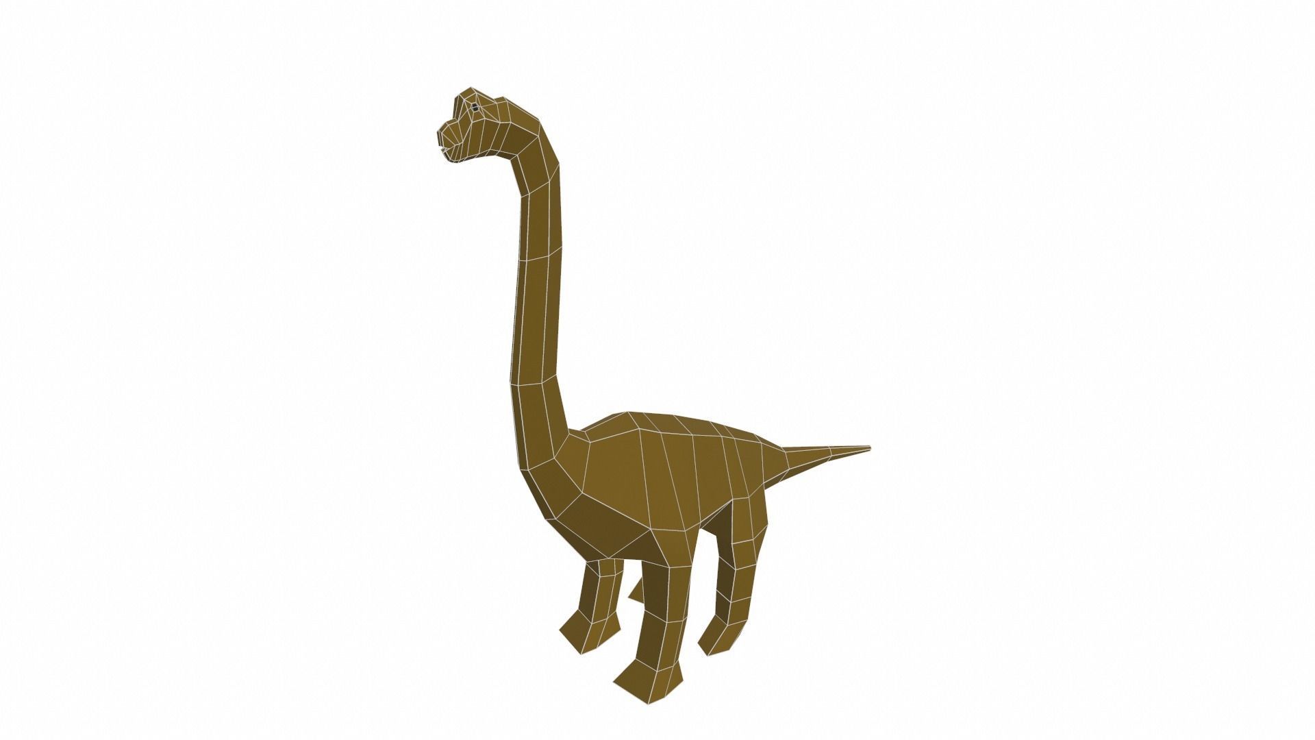 Dinosaur Brachiosaurus Low-poly 3D model_8