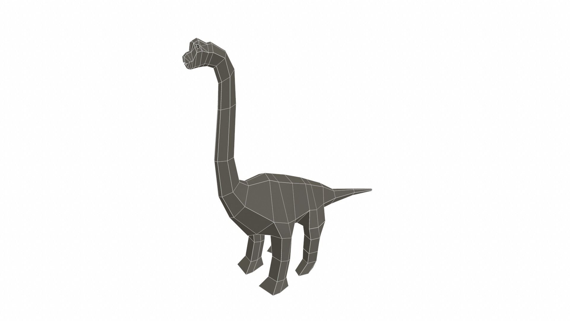 Dinosaur Brachiosaurus - 02 Low-poly 3D model_8