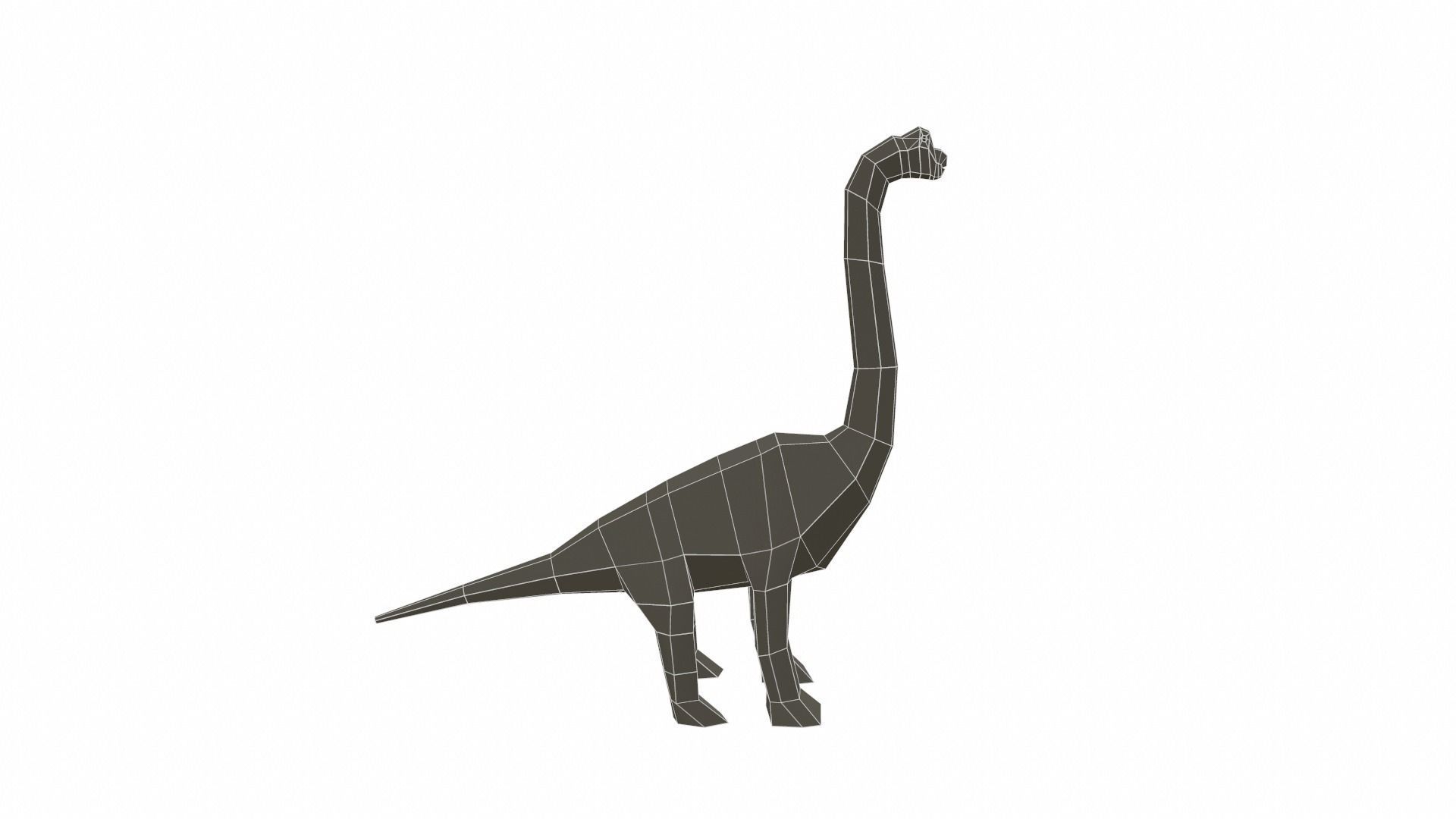 Dinosaur Brachiosaurus - 02 Low-poly 3D model_7