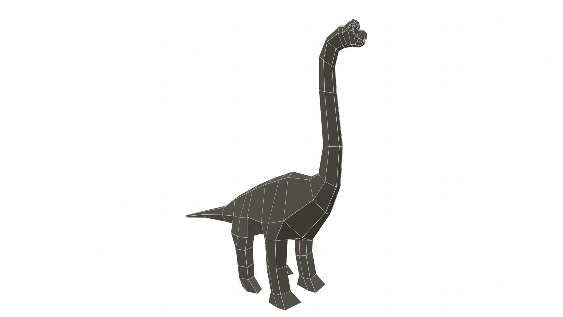 Dinosaur Brachiosaurus - 02 Low-poly 3D model_1