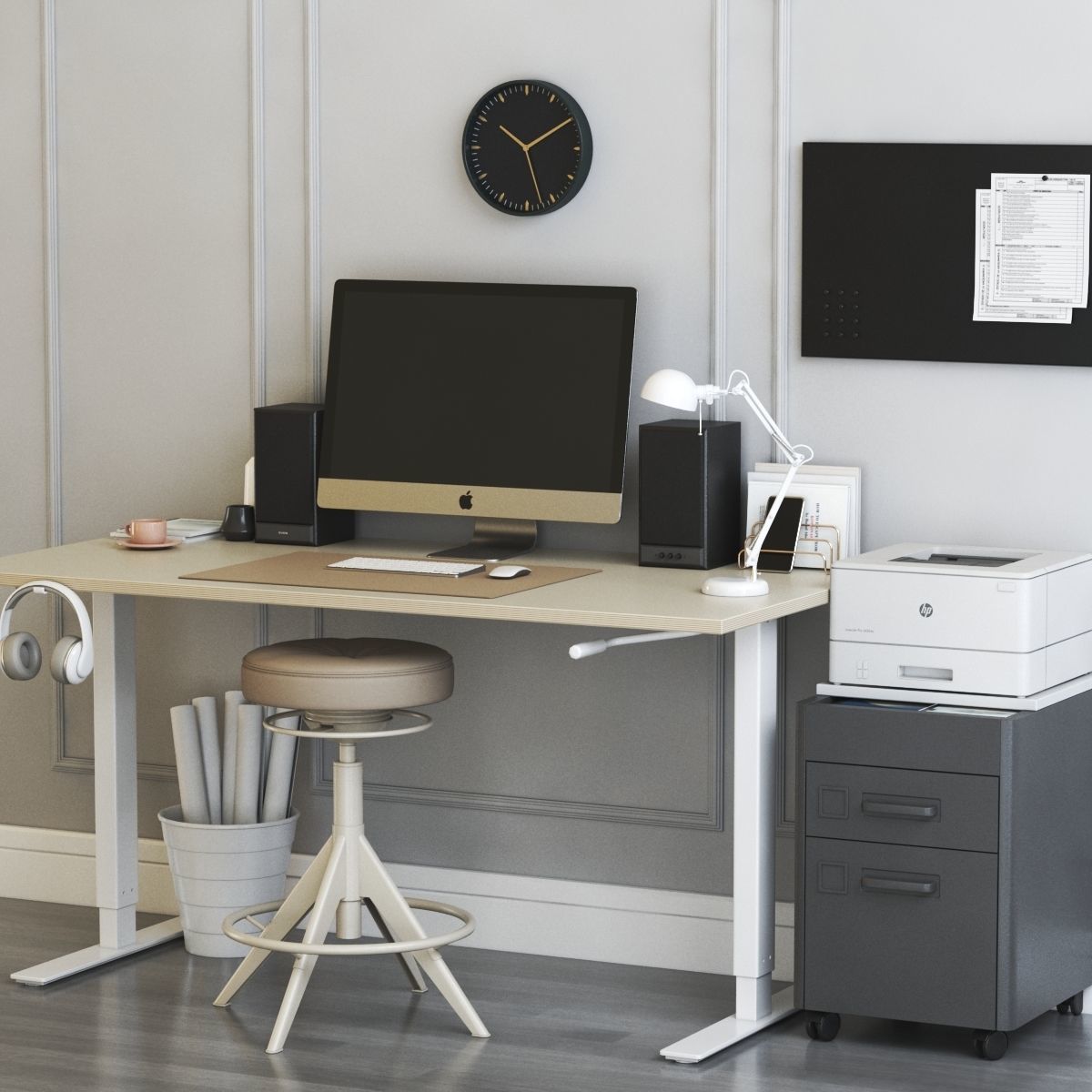 SKARSTA home and office workplace 3D model_4