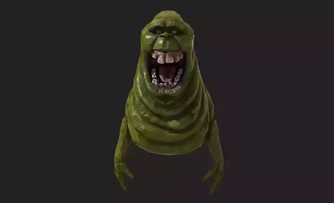 Slimer low poly creature Low-poly 3D model