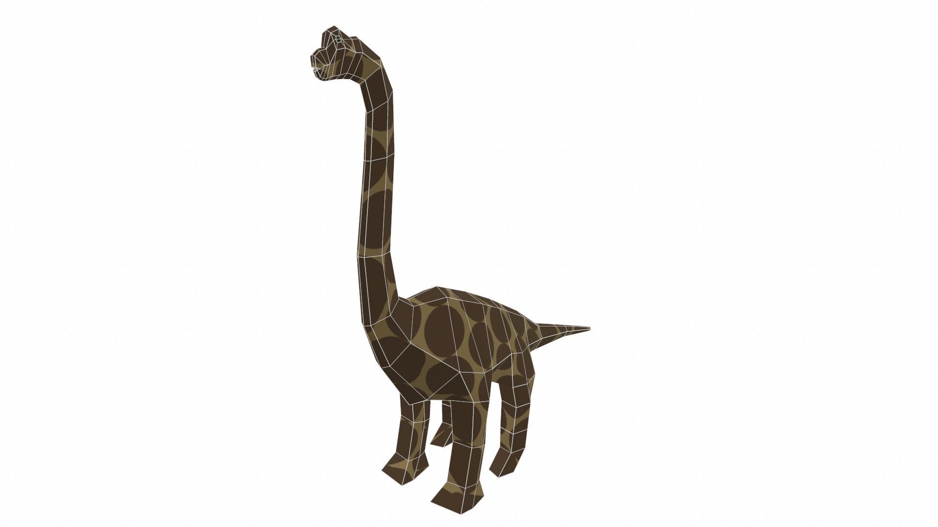 Dinosaur Brachiosaurus - 04 Low-poly 3D model_8