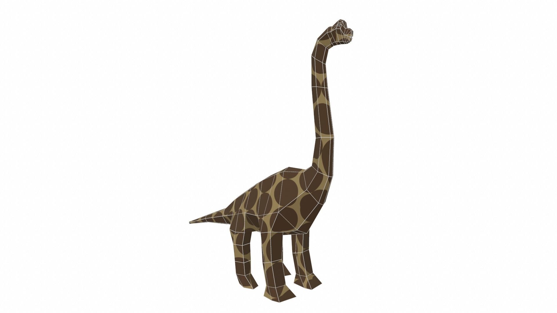 Dinosaur Brachiosaurus - 04 Low-poly 3D model_1