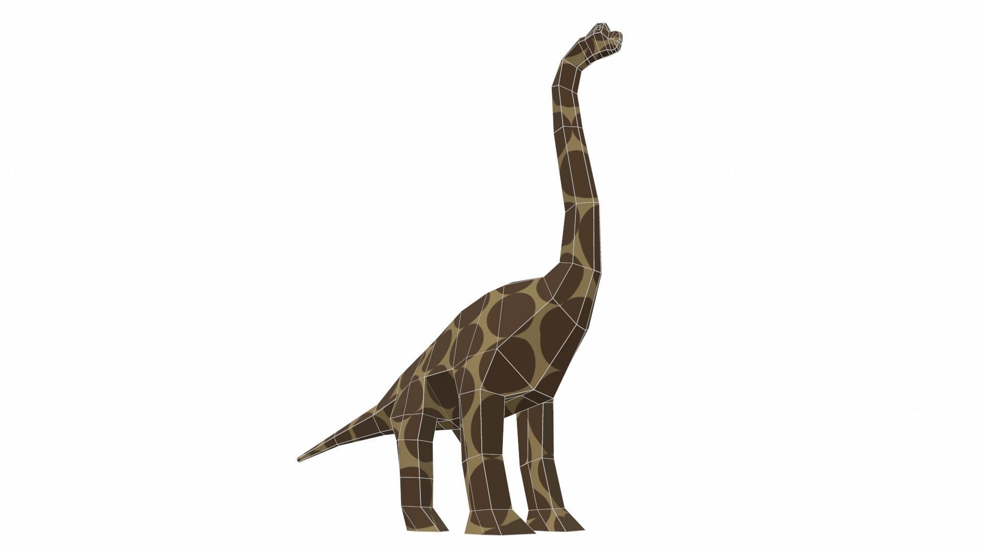 Dinosaur Brachiosaurus - 04 Low-poly 3D model_10
