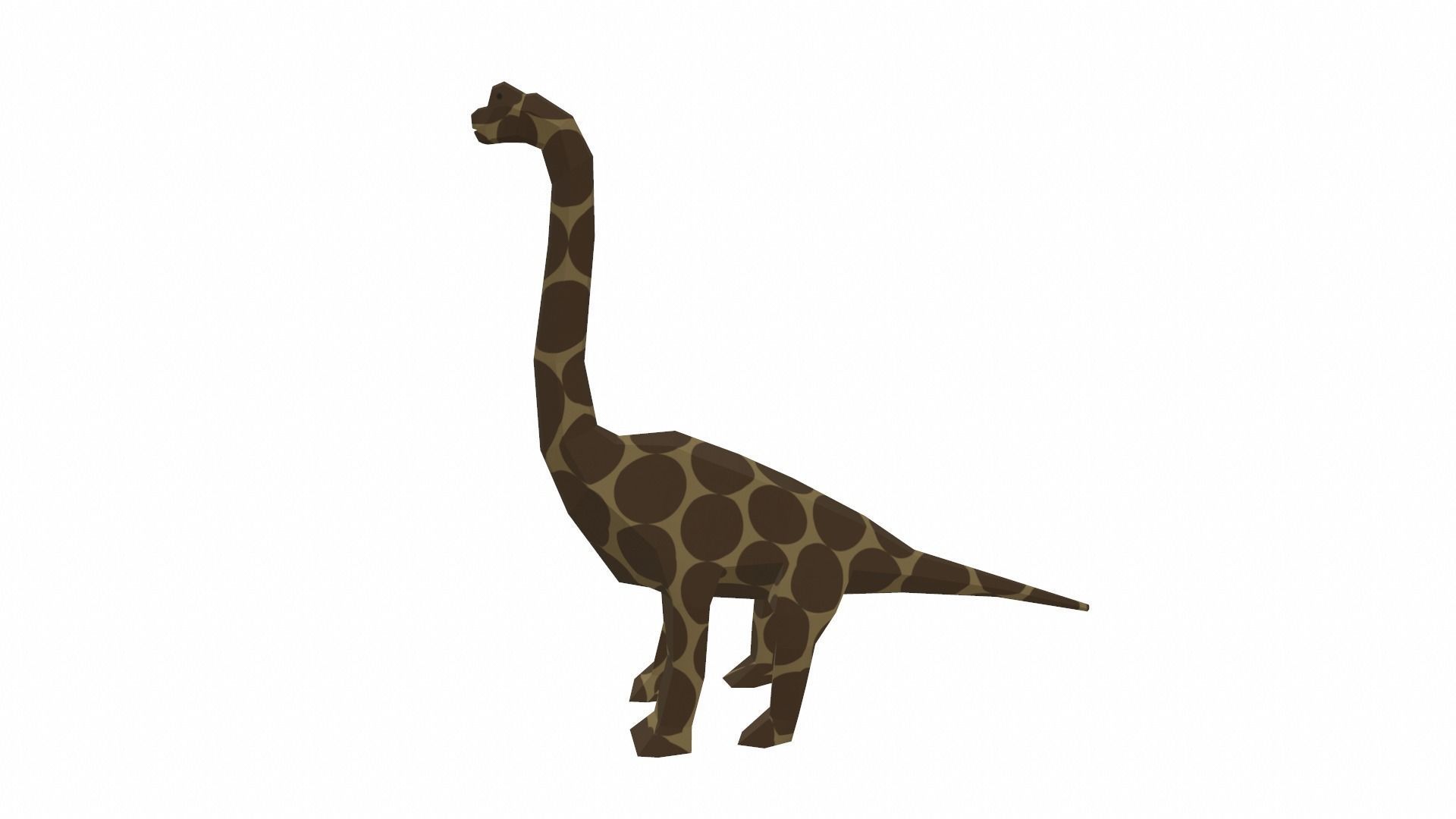 Dinosaur Brachiosaurus - 04 Low-poly 3D model_4