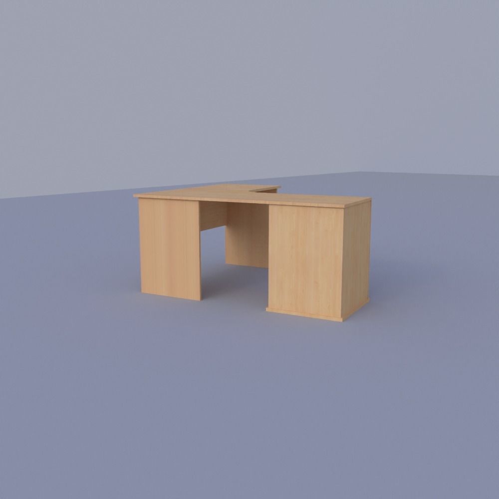Corner Office Desk 3D model_1