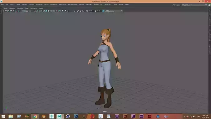 Cartoon Female 3D model