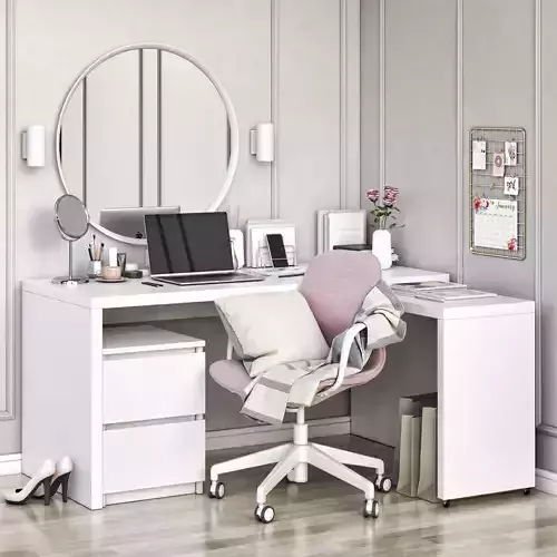 MALM corner workplace 3D model