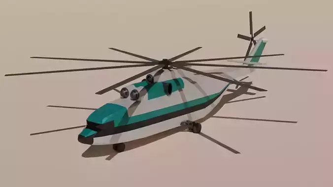 Mil Mi-26 Low-poly 3D model