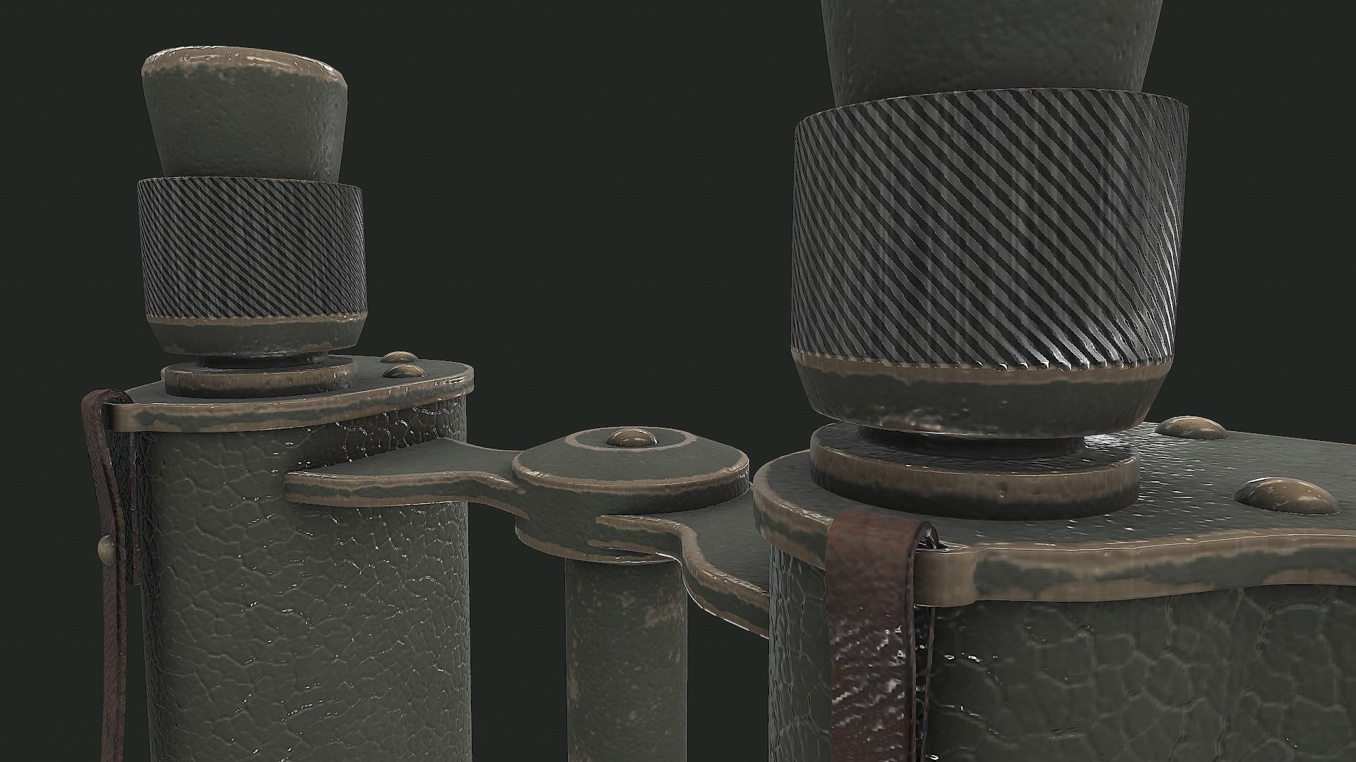 WWII Binoculars - Tutorial Included 3D model_12