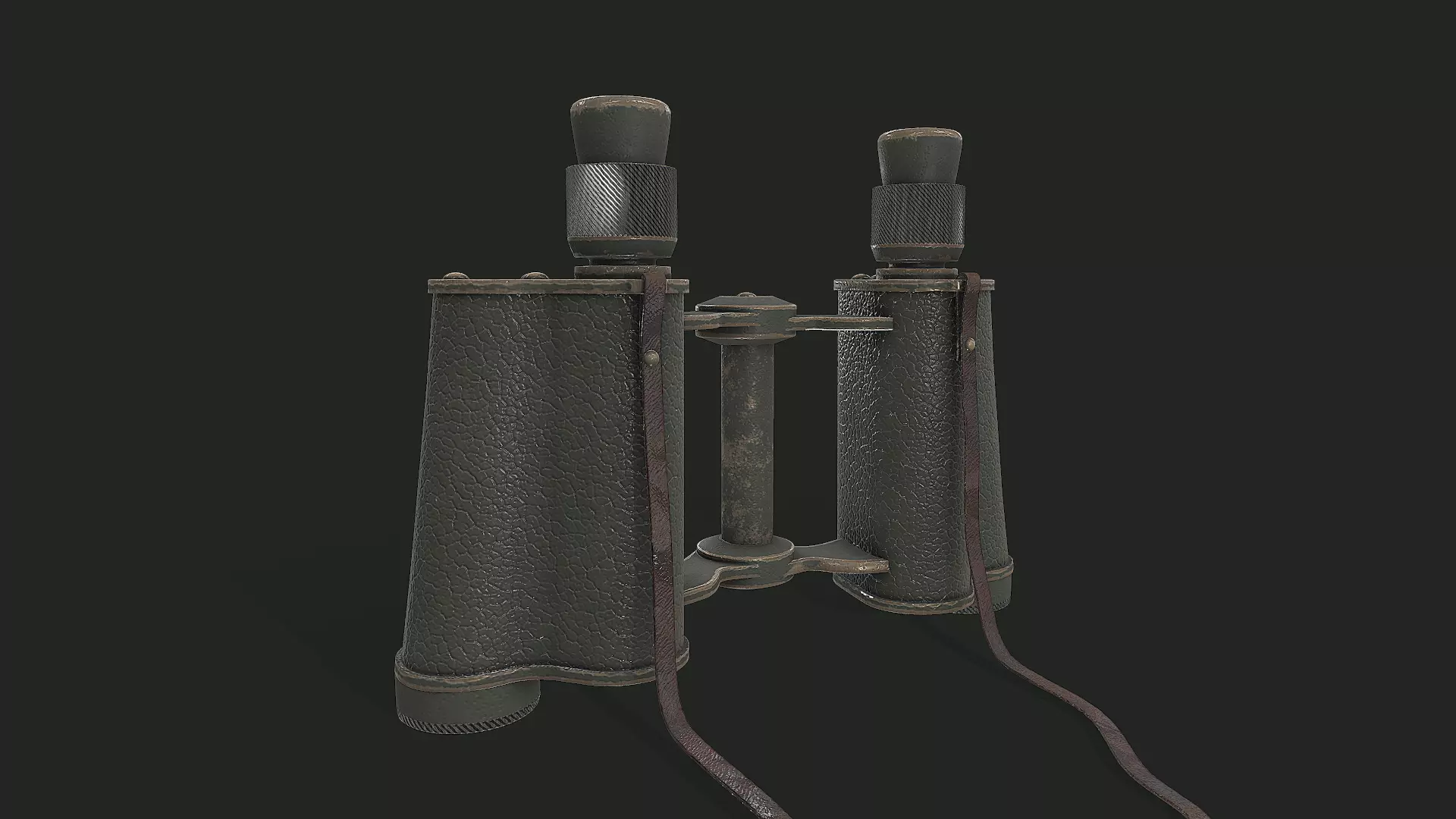 WWII Binoculars - Tutorial Included 3D model_0