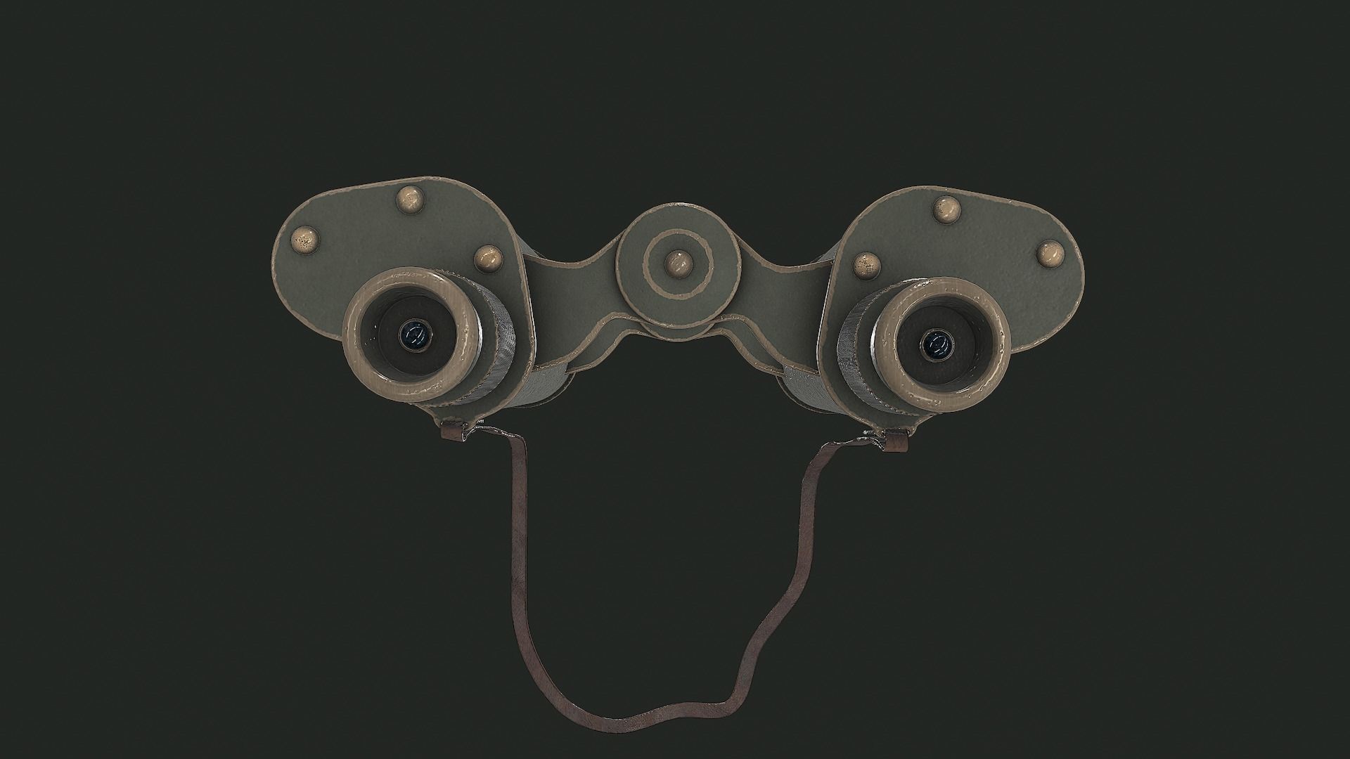 WWII Binoculars - Tutorial Included 3D model_16