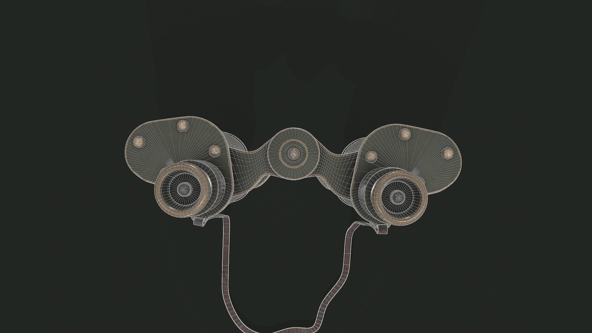 WWII Binoculars - Tutorial Included 3D model_7