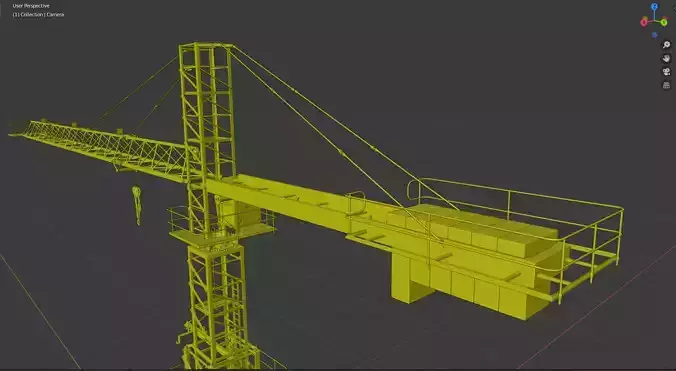 Crane 3d model construction