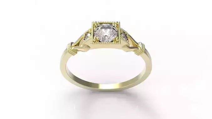 AQUAMARINE AND DIAMOND ENGAGEMENT RING ALL SIZE