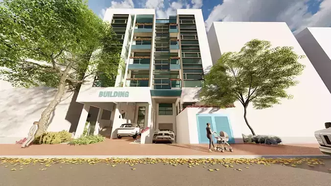 Commercial Building Concept 3D model