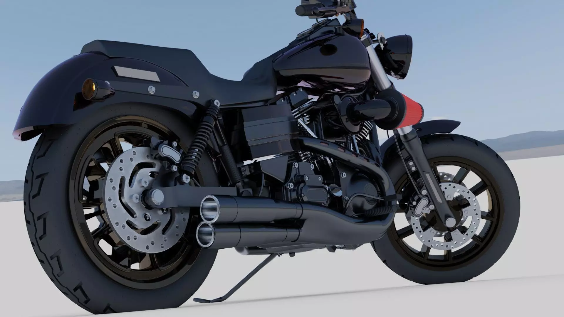 Harley Davidson Low Rider Custom Darkness 3D model_0