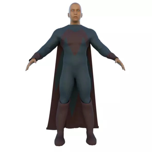 Super Villain With Clothes And Rig 3D model