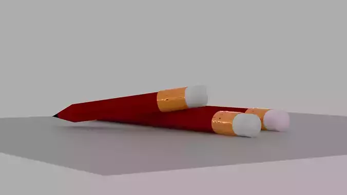 Pencil with various size with rubber tip