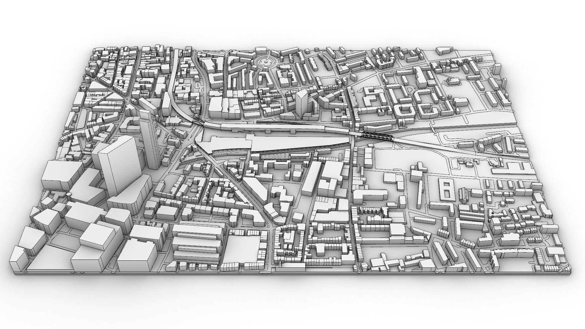London - Shoreditch - Bishopsgate Goods Yard architecture model 3D model_3