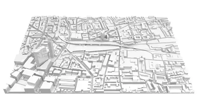 London - Shoreditch - Bishopsgate Goods Yard architecture model 3D model